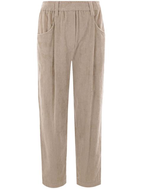 Brunello Cucinelli Brunello Cucinelli Women Corduroy Velvet Baggy Trousers