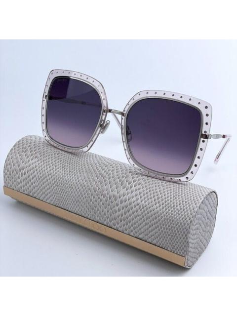 JIMMY CHOO SALE! NEW Jimmy Choo DANY/S KTS Palladium Lilac Violet Square Women Sunglasses