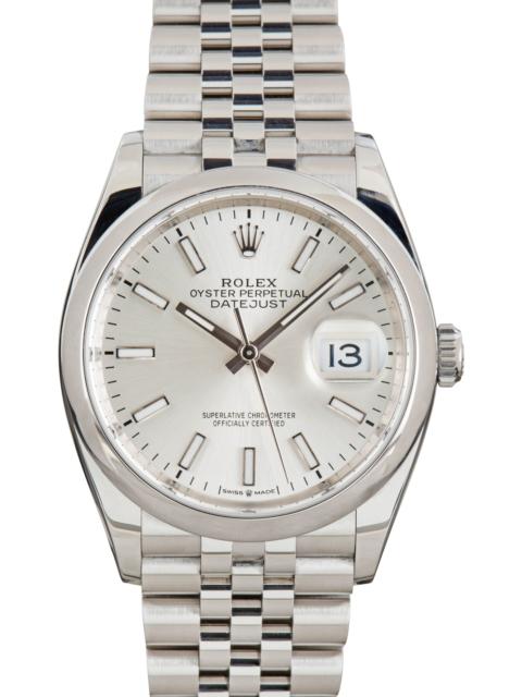 ROLEX Pre-Owned Rolex Datejust 36 Silver Dial Ref 126200