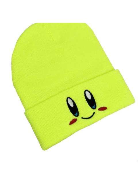 Other Designers Y2K Anime Yellow Kirby Star Beanies Winter Warm Hat Cute Embroidery Cap Adult Kid