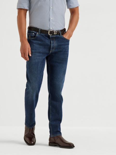 Brunello Cucinelli Comfort cotton denim traditional fit five-pocket trousers