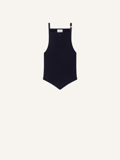 courrèges POINTY BUCKLE RIB KNIT TOP