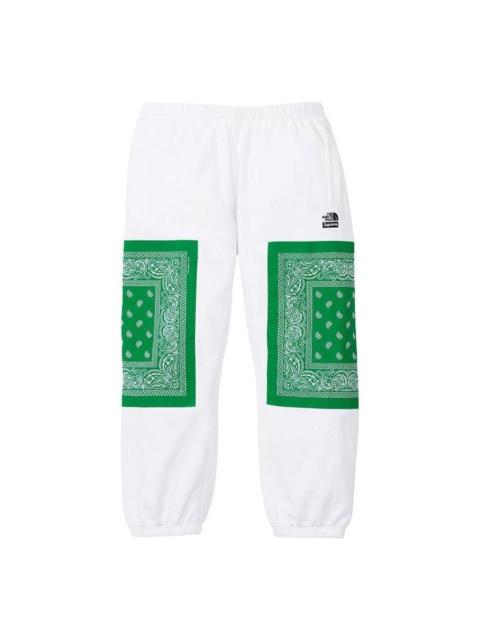 Supreme Supreme x The North Face Bandana Sweatpants 'White Green' SUP-SS22-865