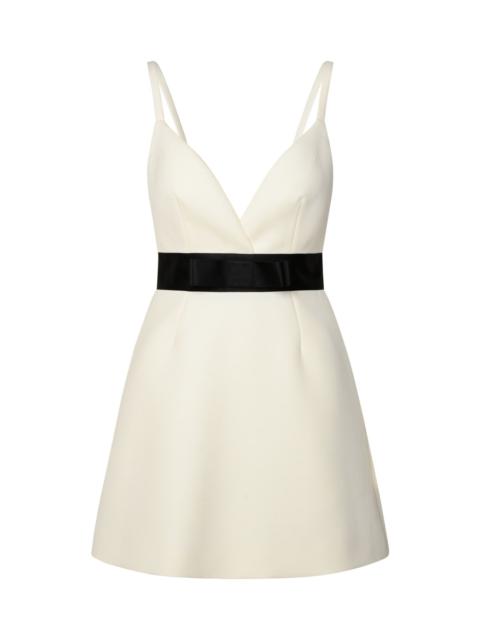 Dolce & Gabbana Short Dress With Shoulder Straps And Satin Belt