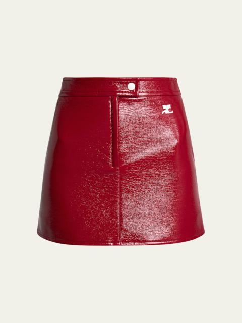 courrèges Reedition Vinyl Mini Skirt