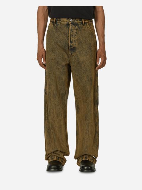 Dries Van Noten Loose Fit Denim Pants Beige