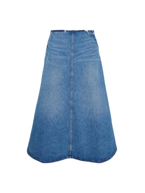 Alexander Wang A-Line Denim Skirt Midi