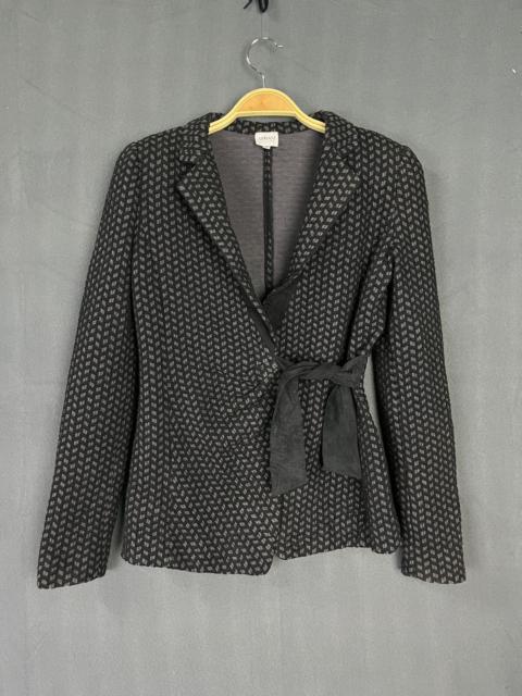 Other Designers Armani Collezioni Cotton Blend Tweed Wrap Coat
