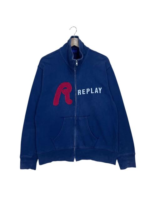 Other Designers Vintage Replay Big Logo Zipper Sweater