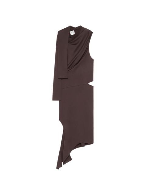 draped cut-out dress