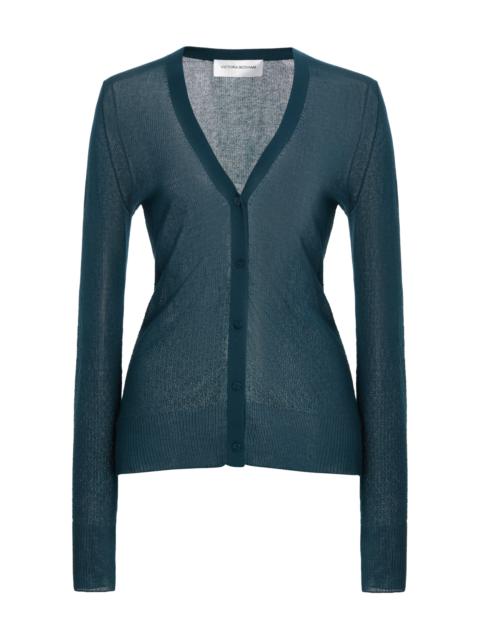 Victoria Beckham Cotton Cardigan green