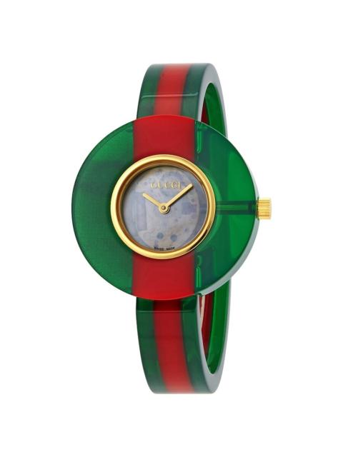 GUCCI Gucci Vintage Web Quartz Cream Mother of Pearl Dial Ladies Watch YA143403