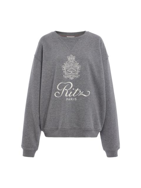 FRAME x Ritz Cotton-Blend Sweatshirt grey