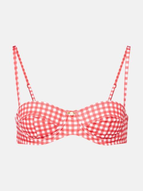BANANHOT Lenny gingham bikini top