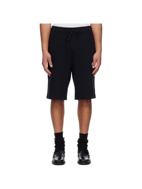 Moncler Moncler x FRGMT Hiroshi Fujiwara Black Embroidered Logo Cotton Shorts