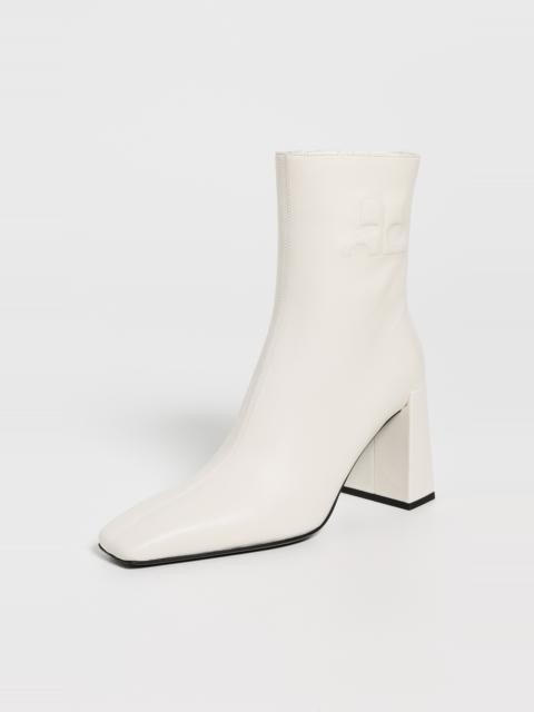 courrèges Heritage Shadow Leather Ankle Boots