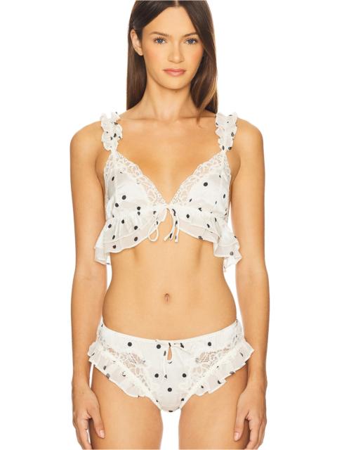 For Love & Lemons Butterfly Lace Ruffle Bralette