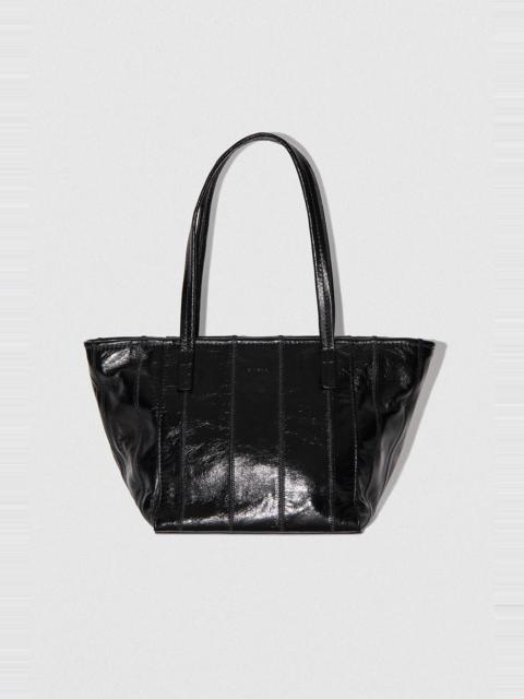 BY FAR BAR TOTE BLACK PATCHWORK CREASED LEATHER