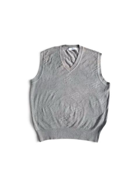 BALENCIAGA Vintage Balenciaga Paris Monogram Mesh Knit Vest Sweater