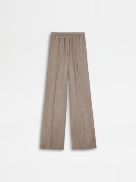 Tod's CASHMERE BLEND PANTS - BEIGE