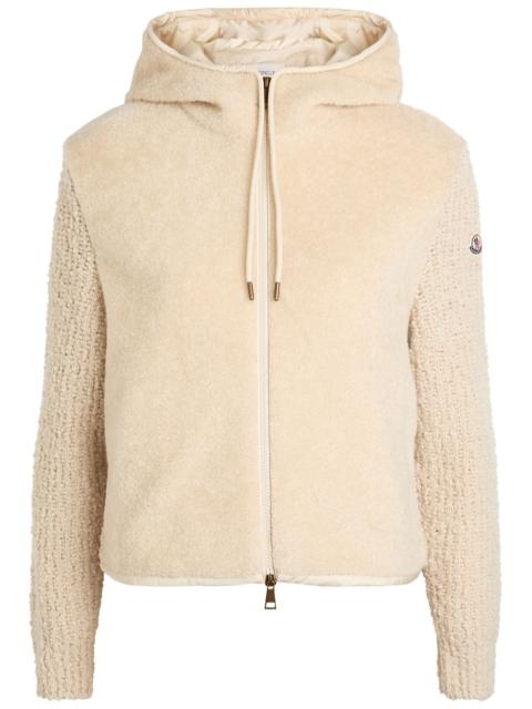 Moncler Moncler Hooded Wool-blend and Teddy Jumper