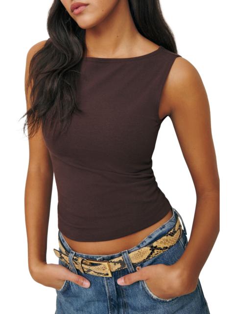 Reformation Reformation Dusk Stretch Knit Top in Mole at Nordstrom