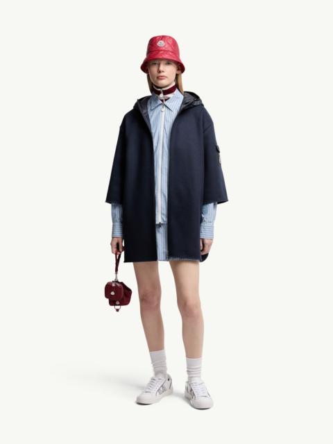 Moncler Wool Hooded Zip-Up Cape