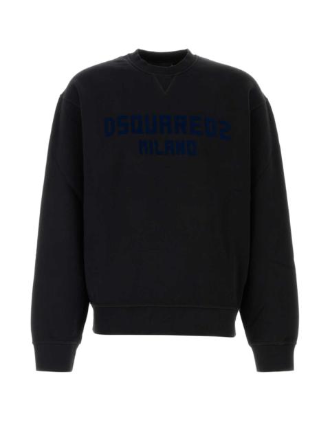 DSQUARED2 Dsquared Men Black Cotton Sweatshirt