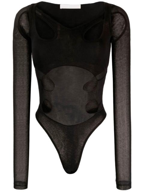 Dion Lee Long Sleeved Bodysuit With Cut Outs