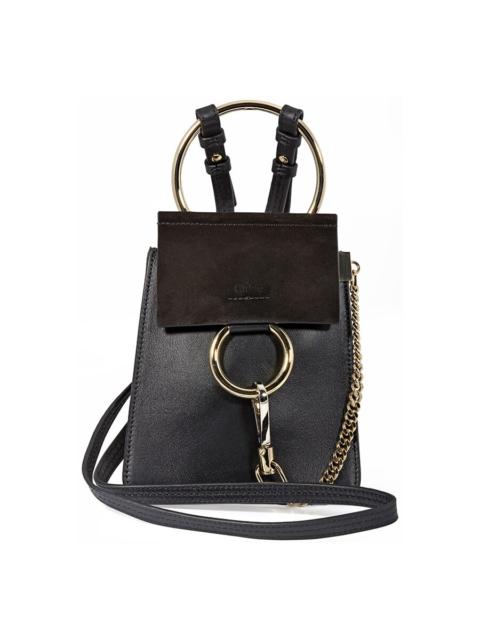 Chloé Chloe Faye Suede Calfskin Mini Bag - Black
