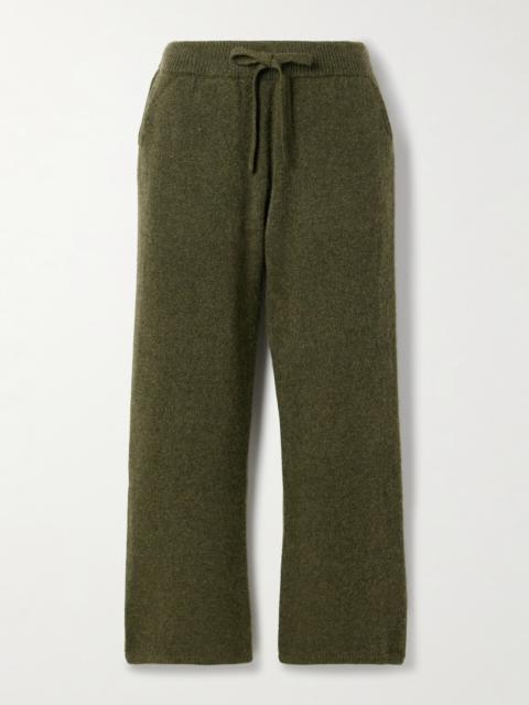 The Elder Statesman Ribbed Cashmere Track Pants