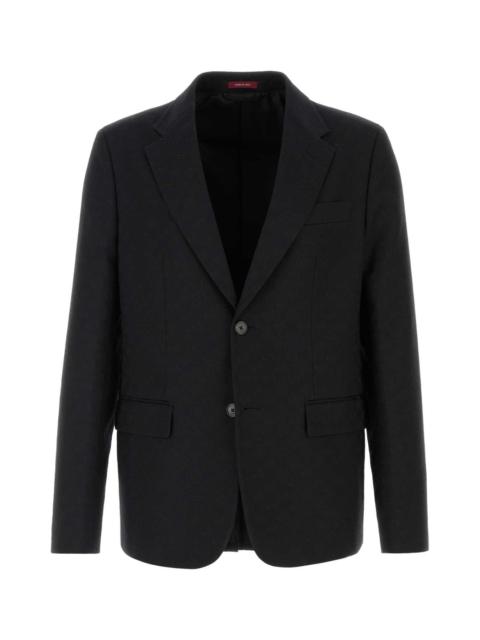 GUCCI Gucci Men Black Cotton Blend Blazer