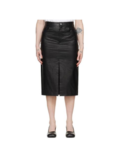 KASSL Editions Black 5-Pocket Midi Skirt