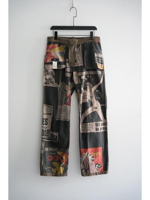 Yohji Yamamoto Yohji Yamamoto 07AW cotton Ishimori Shotaro comic print pants
