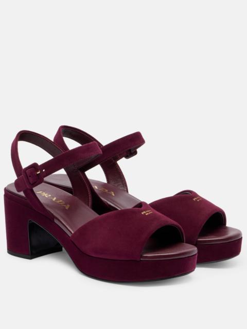 Prada Suede platform sandals