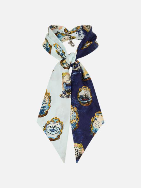 CAMILLA SKINNY NECK SCARF WITH TRINKET