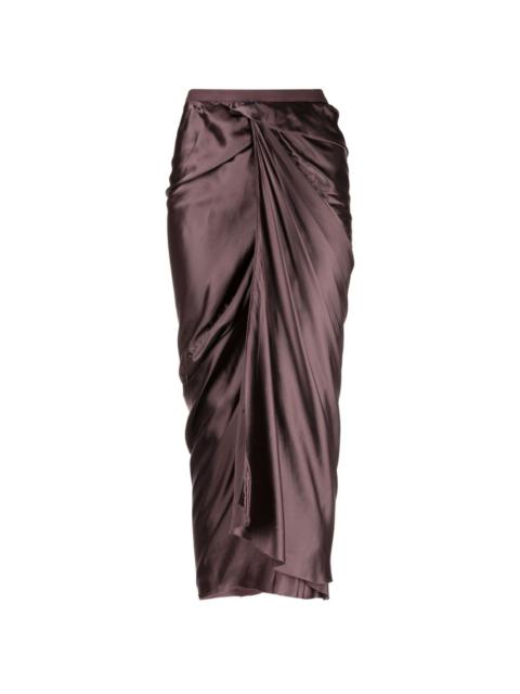 Rick Owens Gonna wrap-design skirt