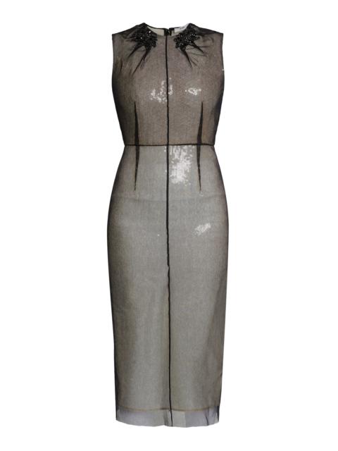 Erdem Embellished Midi Dress black