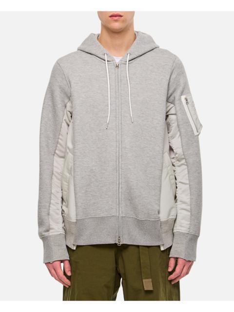 sacai Sacai Men Sweatshirt With Nylon Twill Hoodie