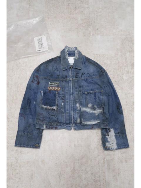 Paly PALY HOLLYWOOD SS25 Graffiti Embroidery Distressed Denim Jacket