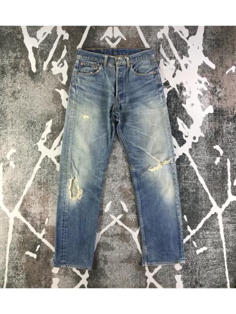 Other Designers Vintage - 90s Vintage Levis 501 Jeans Distressed Denim KJ2281