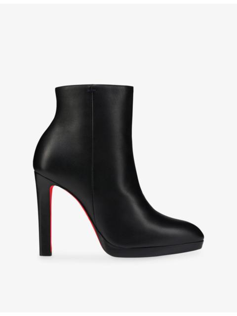 Christian Louboutin Fannylove Booty 120 Calf-Leather Heeled Boots