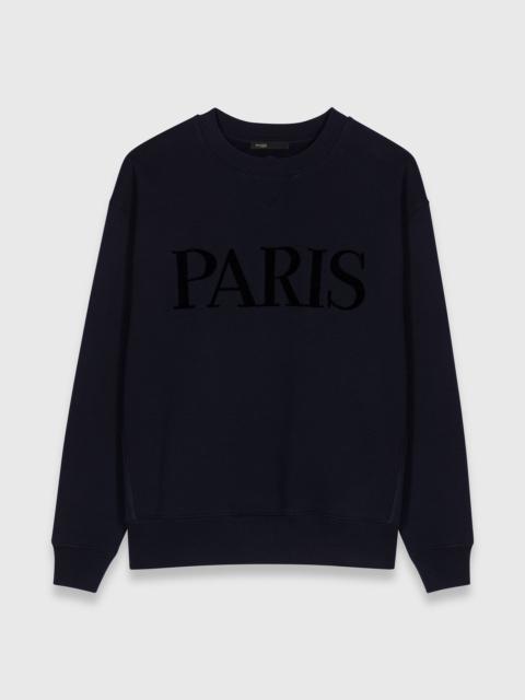 maje Paris embossed logo sweatshirt