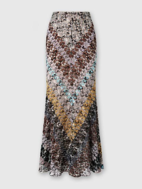 Missoni Missoni Flared Long Skirt In Lace in Multicoloured at Nordstrom