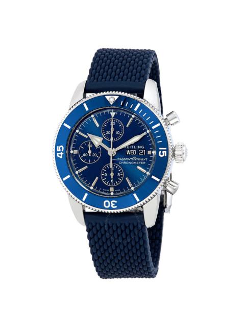 Pre-owned Breitling Superocean Heritage II Chronograph Automatic Chronometer Blue Dial Men's Watch A