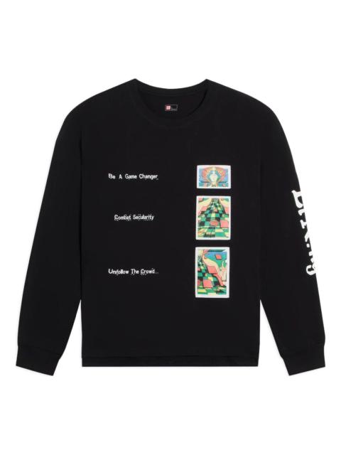 Li-Ning Li-Ning x Rooovie Graphic Long Sleeve T-shirt 'Black' AHSSB19-2