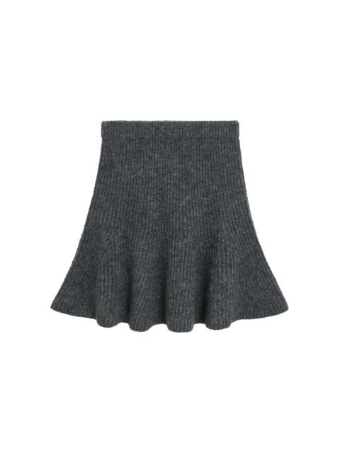 BY MALENE BIRGER Dox Knit Wool-Blend Mini Circle Skirt grey