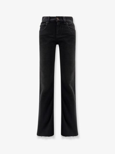 BALENCIAGA Balenciaga Women Denim Trousers With Frayed Edges