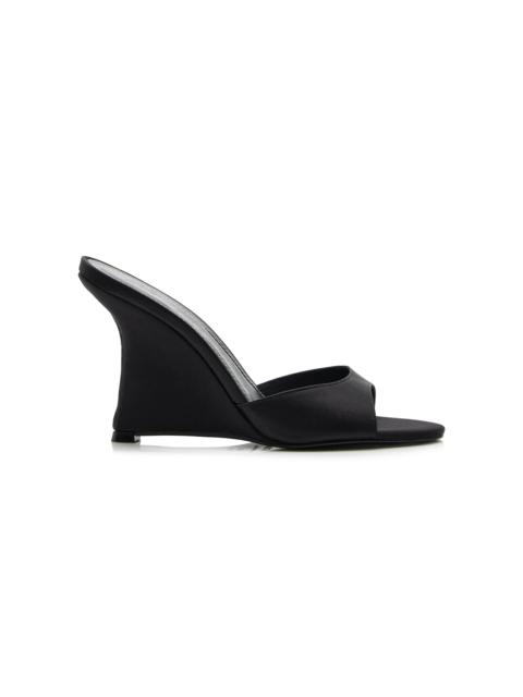 STAUD Brigette Satin Mules black