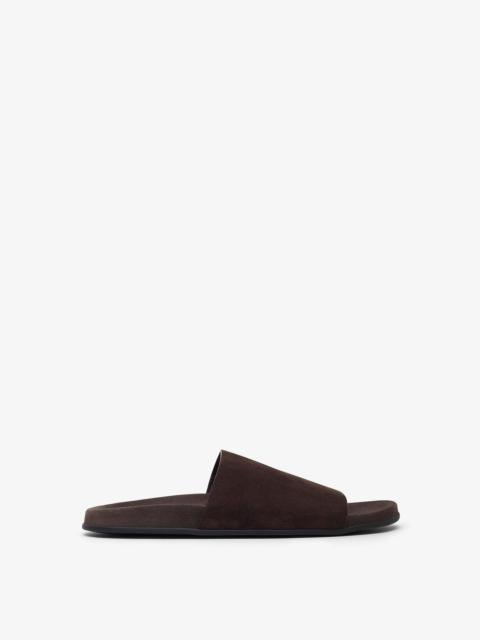 The Row Hugh dark brown slides